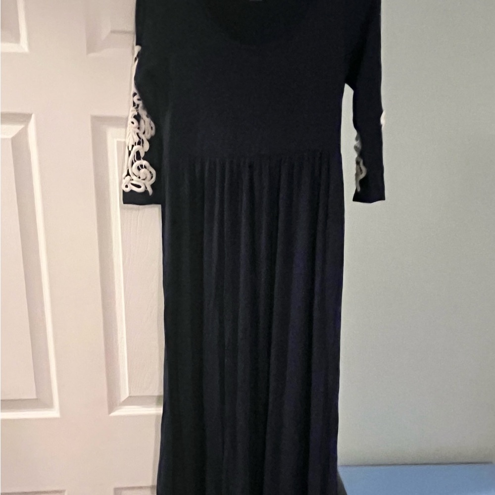 Pink blush navy maxi dress!